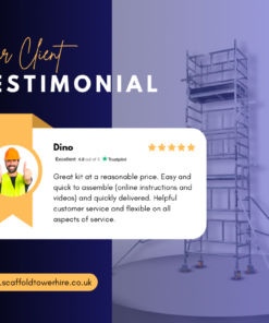 MiniScaff: Small but strong 🔹 Podium Steps: Safe for all heights 🔹 Heavy-Duty Towers: Built for big jobs