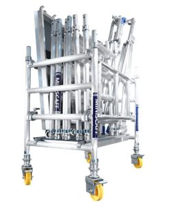 One-Man Operation: Simple assembly and transportation for single-person use. Compact Dimensions: Fits through standard doorways for added convenience. Integrated Trolley Storage: Easy to transport components without hassle. Low-Level Access: Perfect for small-scale tasks in commercial and domestic environments. Industrial-Grade Build: Meets safety standards for professional use.